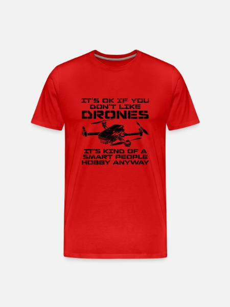 Drone Pilot Smart Hobby Saying - Men's Premium Organic T-Shirt - red