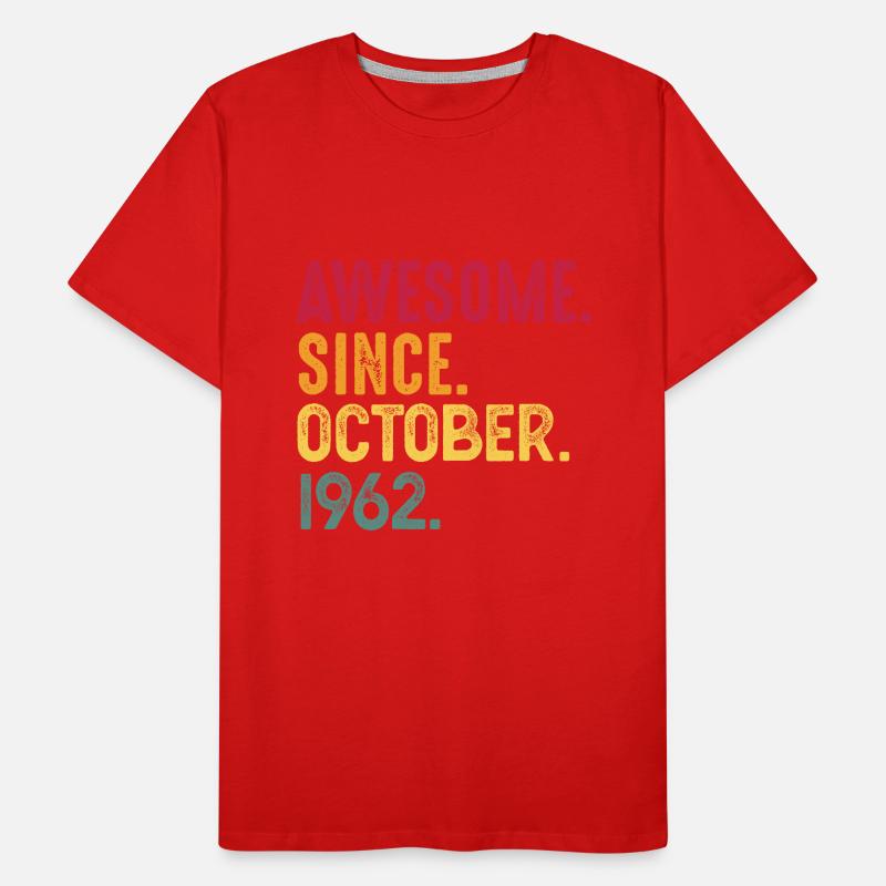October 1962 - 60th birthday gift. Legend. Men's Premium Organic T-Shirt