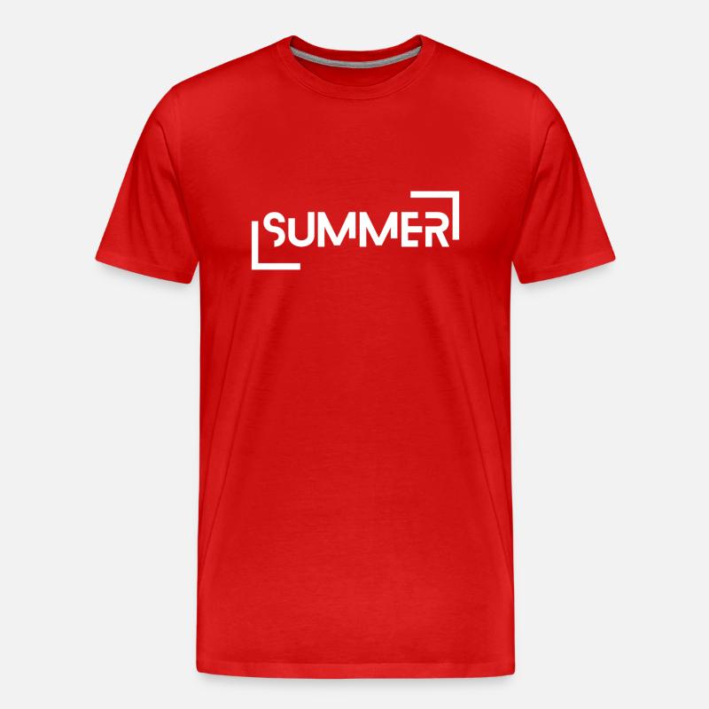SUMMER - Männer Premium Bio T-Shirt - Rot