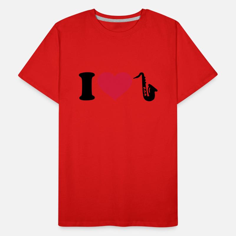 Saxophon Männer Premium Bio T-Shirt
