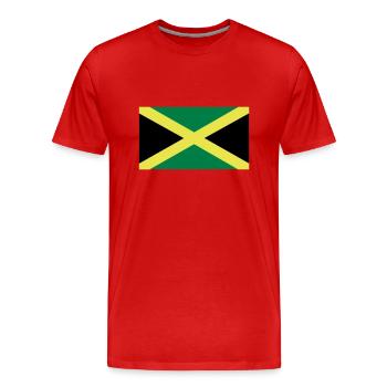 Jamaïque - T-shirt bio Premium Homme - rouge - Devant - Damien (186cm)