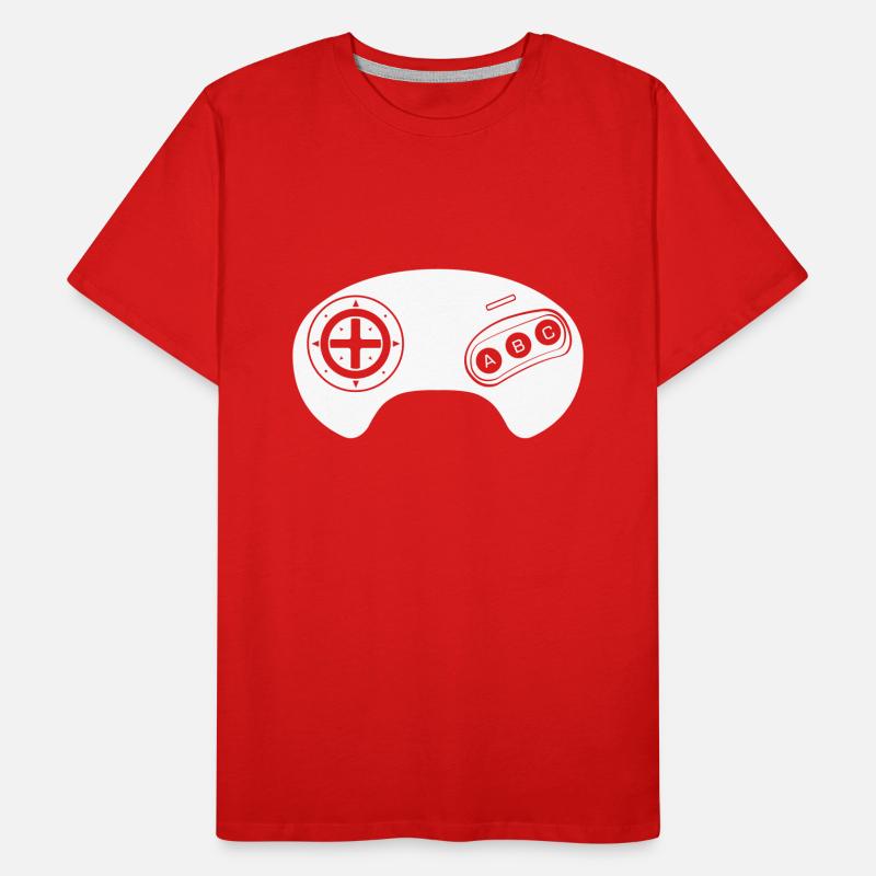 Mega Retro Controller Männer Premium Bio T-Shirt