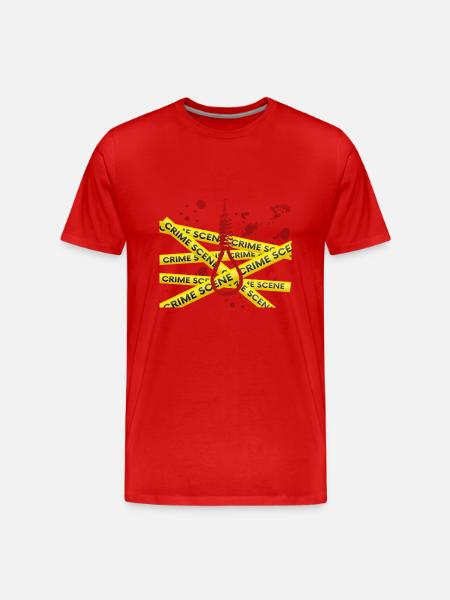 Spurensicherung - Kripo Polizei Kriminaltechnik - Männer Premium Bio T-Shirt - Rot