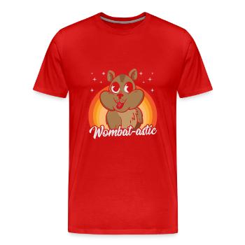 Wombat-astic Wombat-Fanartikel mit australischen - Männer Premium Bio T-Shirt - Rot - Vorne - Damien (186cm)