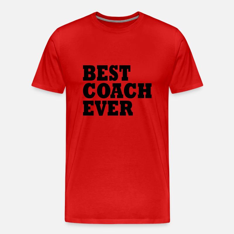 Best coach ever - Männer Premium Bio T-Shirt - Rot