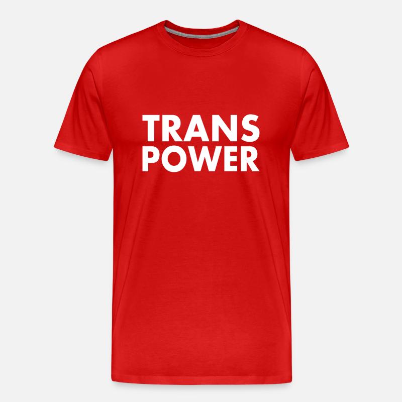 Trans power - Männer Premium Bio T-Shirt - Rot