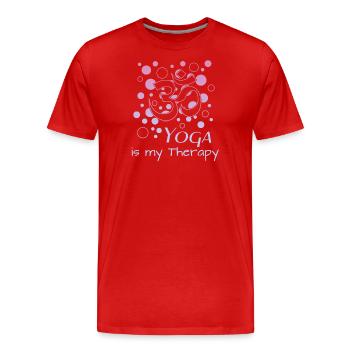 Yoga yoga - Männer Premium Bio T-Shirt - Rot - Vorne - Damien (186cm)