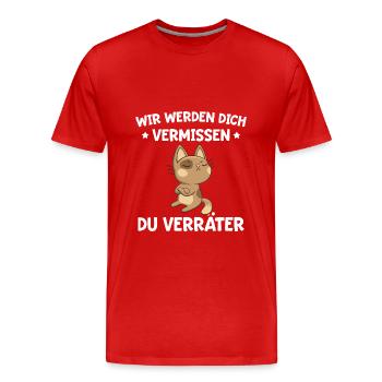 Kollege Abschied Geschenk Jobwechsel - Männer Premium Bio T-Shirt - Rot - Vorne - Damien (186cm)