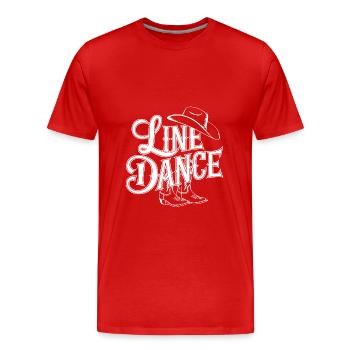 Line Dance Design für Tänzer und Tanzgruppe - Männer Premium Bio T-Shirt - Rot - Vorne - Damien (186cm)