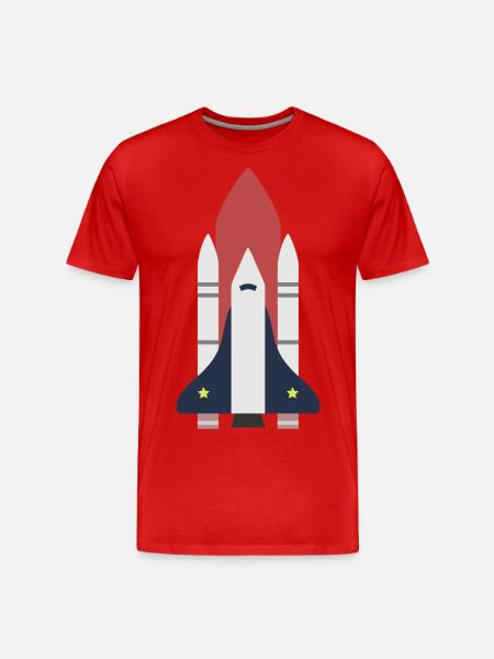 Rocket space gift idea - Men's Premium Organic T-Shirt - red