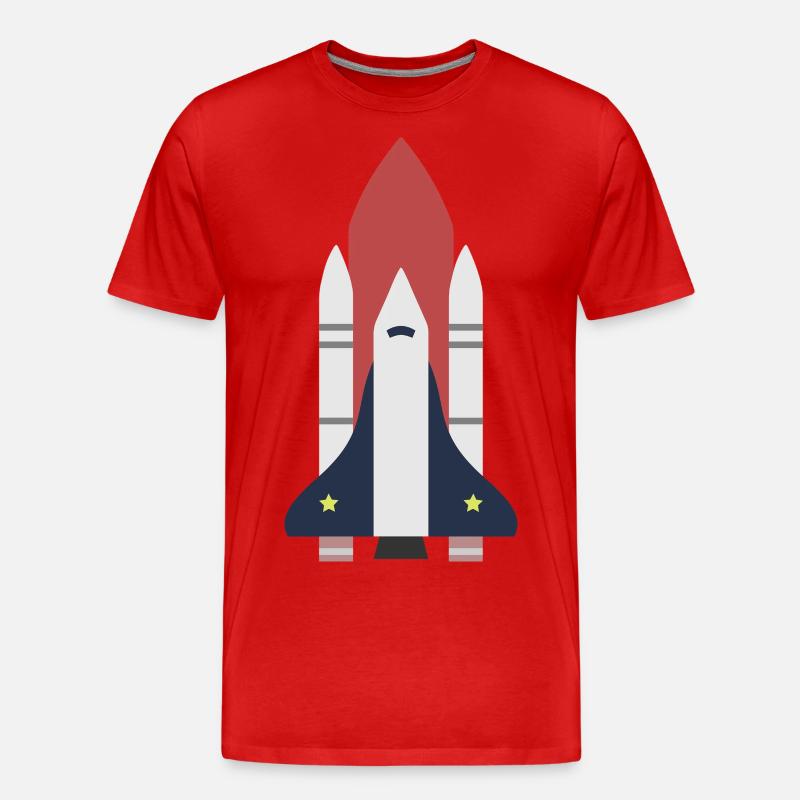 Rocket space gift idea - Men's Premium Organic T-Shirt - red