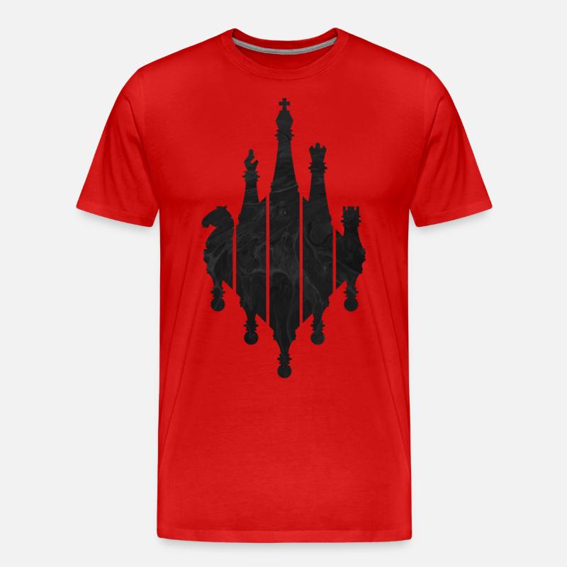 SCHACH SCHACHSPIEL - Männer Premium Bio T-Shirt - Rot