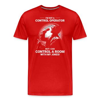 Opérateur de radio amateur Stand-up Comedy Control Room - T-shirt bio Premium Homme - rouge - Devant - Damien (186cm)