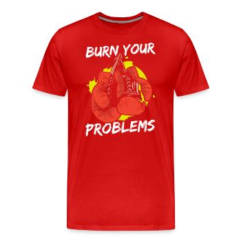 Problem Funny No Problem The Lesser Evil - Men's Premium Organic T-Shirt - red - Front - Damien (186cm)