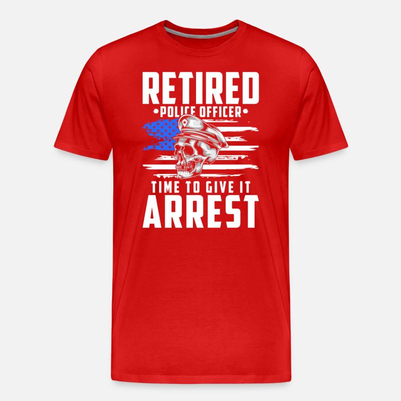 Polizei Sirene Inspektor - Männer Premium Bio T-Shirt - Rot