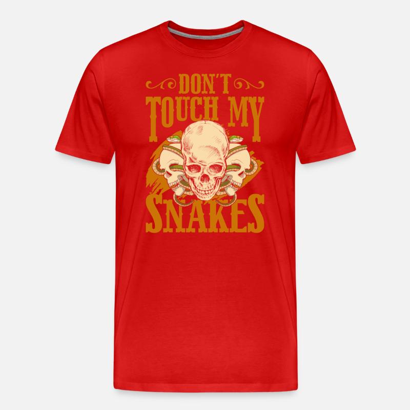 Nicht Anfassen Einzelkind - Männer Premium Bio T-Shirt - Rot