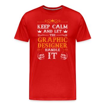 Art Graphics - Men's Premium Organic T-Shirt - red - Front - Damien (186cm)