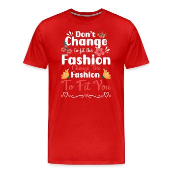 Fashion Individual Fashion Queen Trendsetter - Men's Premium Organic T-Shirt - red - Front - Damien (186cm)