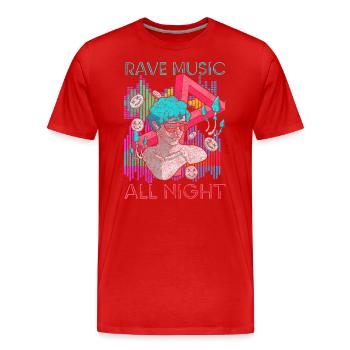 Rave Festival Minimal - T-shirt bio Premium Homme - rouge - Devant - Damien (186cm)
