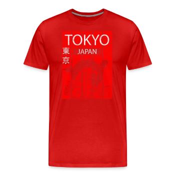 Asien Urlaub Japanisch - Männer Premium Bio T-Shirt - Rot - Vorne - Damien (186cm)
