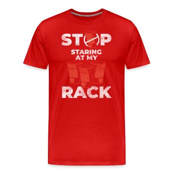 Beer Pong Alcool Célébrer Liqueur - T-shirt bio Premium Homme - rouge - Devant - Damien (186cm)