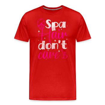 Wellness Holiday Priority Switch Off - Men's Premium Organic T-Shirt - red - Front - Damien (186cm)