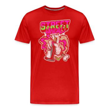 Graffiti Streetart Szene Auffällig - Männer Premium Bio T-Shirt - Rot - Vorne - Damien (186cm)