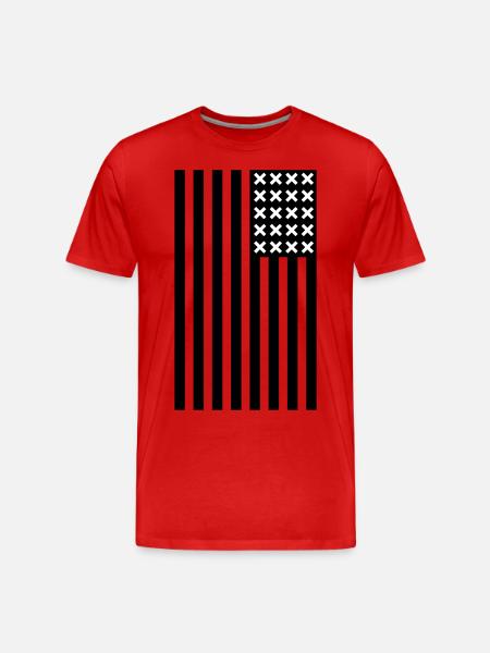America Flag - Men's Premium Organic T-Shirt - red