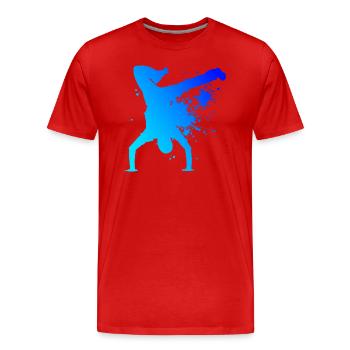 Breakdance Break Dance Femmes Bboy Homme - T-shirt bio Premium Homme - rouge - Devant - Damien (186cm)