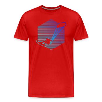 Kitesurf Kitesurf Kitesurf Kitesurfer Hommes - T-shirt bio Premium Homme - rouge - Devant - Damien (186cm)