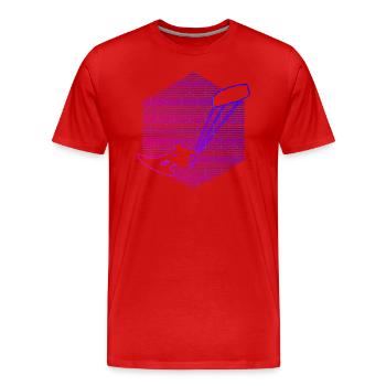 Kitesurf Homme Kitesurf Kitesurfer Kitesurf - T-shirt bio Premium Homme - rouge - Devant - Damien (186cm)