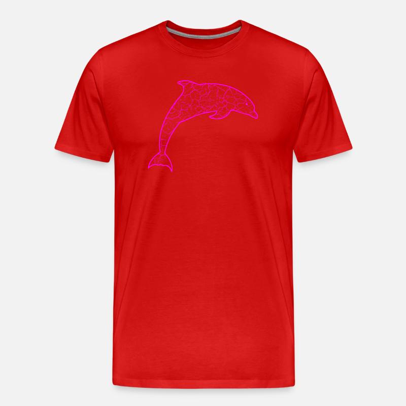 Delfin Dolphin - Männer Premium Bio T-Shirt - Rot