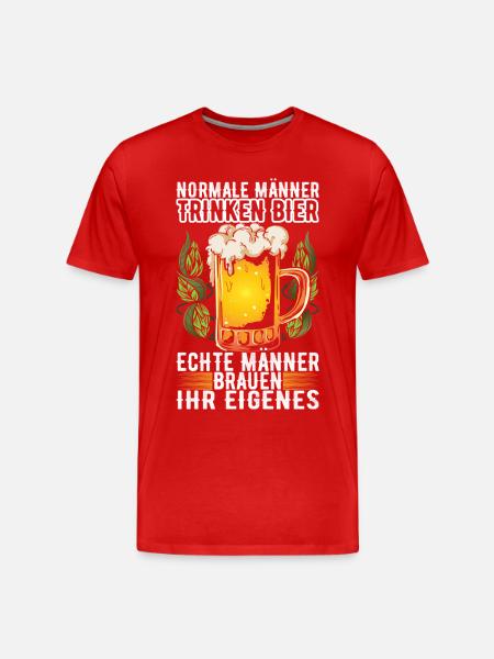 Bierbrauen Bierbrauer - Männer Premium Bio T-Shirt - Rot