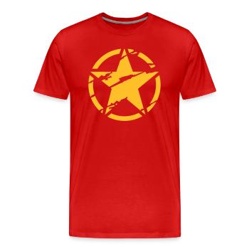 star - Männer Premium Bio T-Shirt - Rot - Vorne - Damien (186cm)