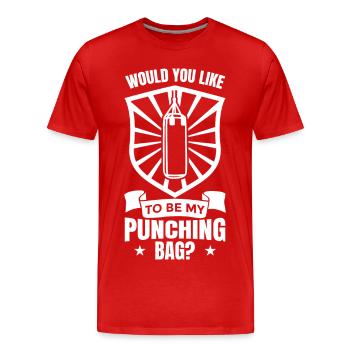 Do you want to be my punching bag - Men's Premium Organic T-Shirt - red - Front - Damien (186cm)