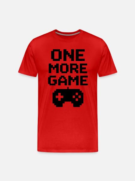 Another Game Pixel Saying Gamer - Men's Premium Organic T-Shirt - red