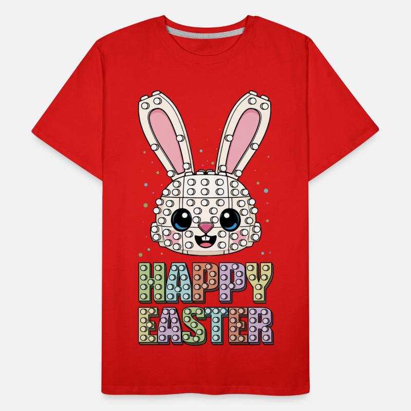 Master Builder Brick Builder Bunny Face Bricks Men's Premium Organic T-Shirt