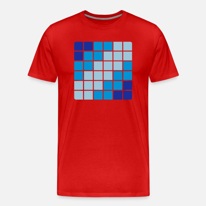 Muster - Männer Premium Bio T-Shirt - Rot