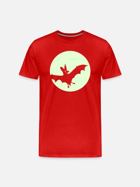 Fledermausmond - Männer Premium Bio T-Shirt - Rot