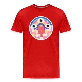 3 EYES - T-shirt bio Premium Homme - rouge - Devant - Damien (186cm)