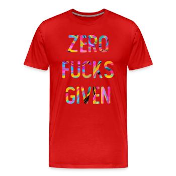 Sarcasm Sayings Graphic - Men's Premium Organic T-Shirt - red - Front - Damien (186cm)