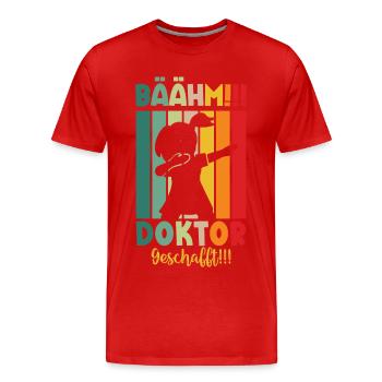 Doktor Geschafft 2024 - Männer Premium Bio T-Shirt - Rot - Vorne - Damien (186cm)