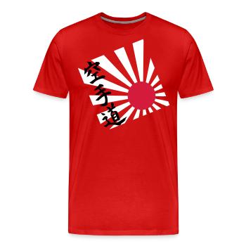 Karate do - Men's Premium Organic T-Shirt - red - Front - Damien (186cm)