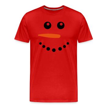 bonhommes de neige - T-shirt bio Premium Homme - rouge - Devant - Damien (186cm)