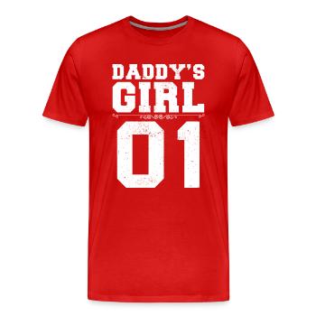 Daddy's Girl 01 Familie Matching Frauen Tochter - Männer Premium Bio T-Shirt - Rot - Vorne - Damien (186cm)