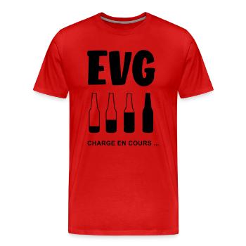 EVG Futur marié alcool charge en cours - T-shirt bio Premium Homme - rouge - Devant - Damien (186cm)