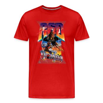 Dungeons And Dragons Red Dragon 3 Dimensionnel - T-shirt bio Premium Homme - rouge - Devant - Damien (186cm)