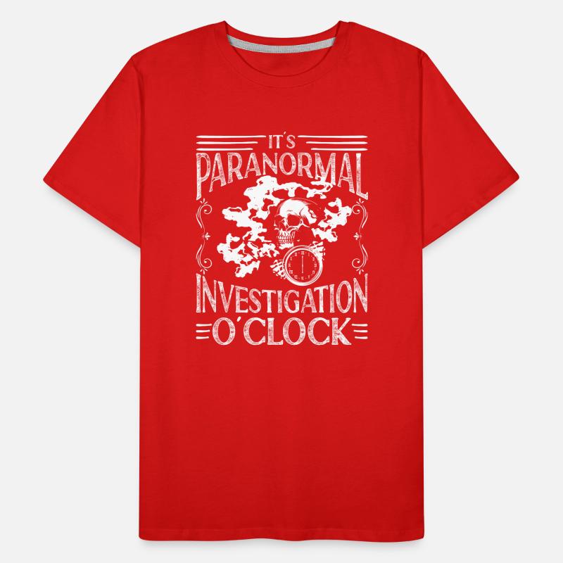Paranormal Investigation O'Clock Ghost Hunter Gift Men's Premium Organic T-Shirt
