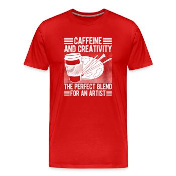 Funny Art Painter Perfect Blend For An Artist - Men's Premium Organic T-Shirt - red - Front - Damien (186cm)