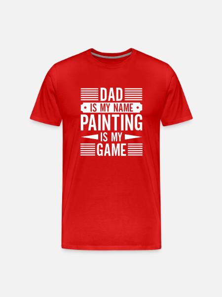 House Painter Dad Unique Gifts - Men's Premium Organic T-Shirt - red